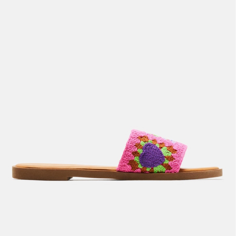 Colorful Crochet Slide Sandals - Picture 2 of 4